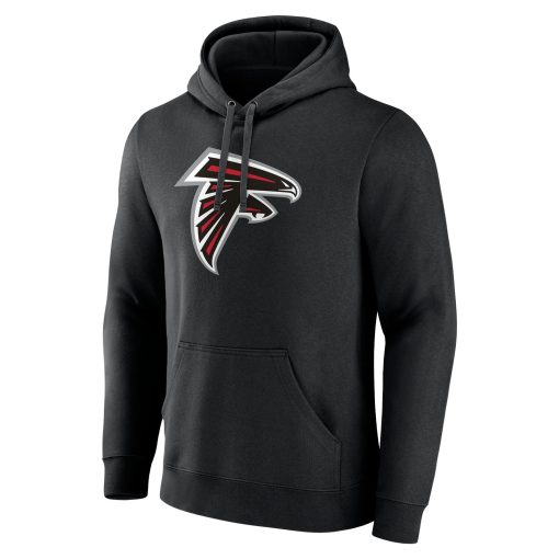 Atlanta Falcons Team Authentic Personalized Name & Number Pullover Hoodie – Black - Image 2