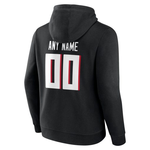Atlanta Falcons Team Authentic Personalized Name & Number Pullover Hoodie – Black - Image 3