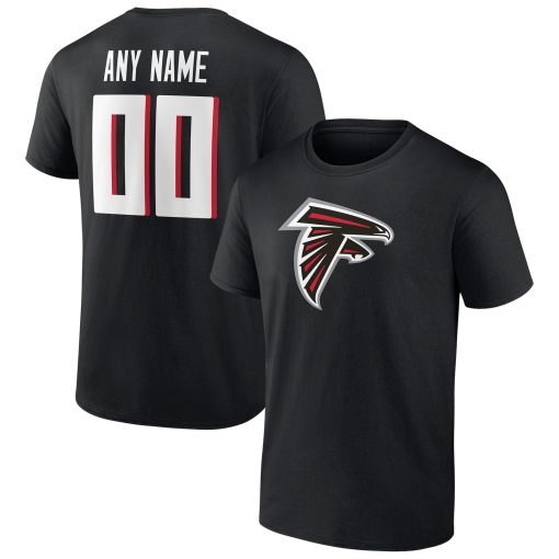 Atlanta Falcons Team Authentic Personalized Name & Number T-Shirt – Black