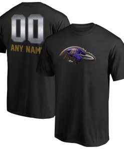 Baltimore Ravens Personalized Midnight Mascot T-Shirt – Black
