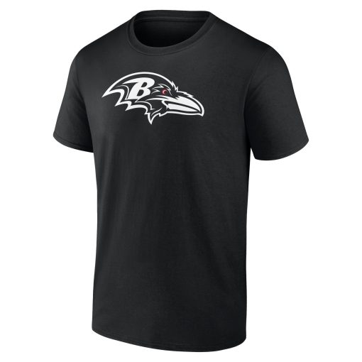 Baltimore Ravens Personalized Name & Number Monochrome T-Shirt – Black - Image 2