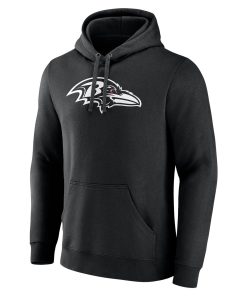 Alternative view of Baltimore Ravens Personalized Name & Number Pullover Hoodie – Black