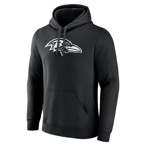 Baltimore Ravens Personalized Name & Number Pullover Hoodie – Black - Image 2