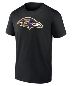 Alternative view of Baltimore Ravens Team Authentic Personalized Name & Number T-Shirt – Black