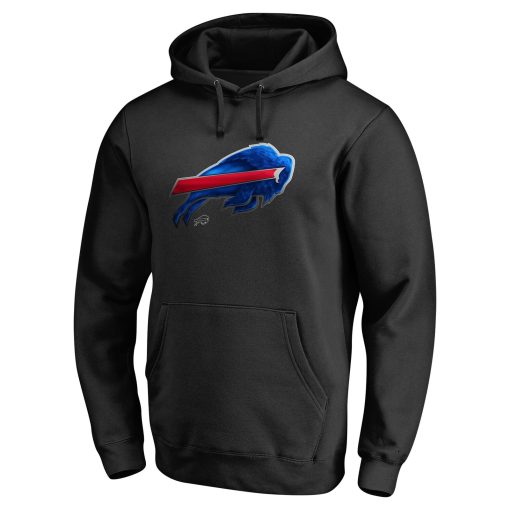 Buffalo Bills Personalized Midnight Mascot Pullover Hoodie – Black - Image 2