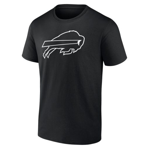 Buffalo Bills Personalized Name & Number Monochrome T-Shirt – Black - Image 2