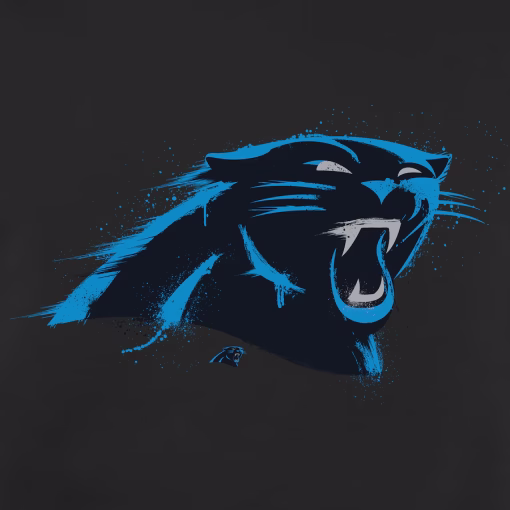 Carolina Panthers Splatter Logo Pullover Hoodie – Black - Image 4
