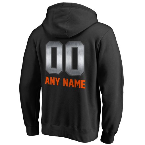 Chicago Bears Personalized Midnight Mascot Pullover Hoodie – Black - Image 3