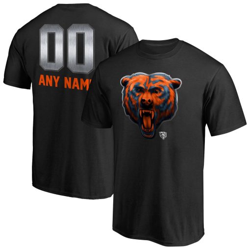Chicago Bears Personalized Midnight Mascot T-Shirt – Black