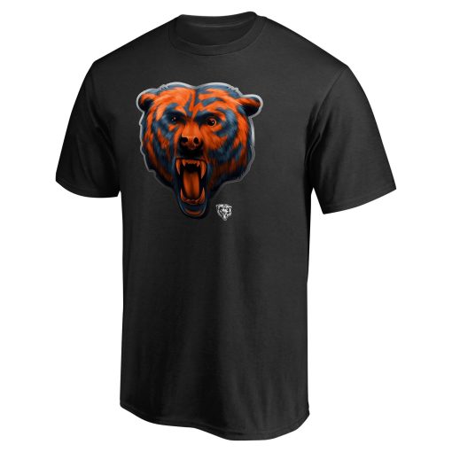 Chicago Bears Personalized Midnight Mascot T-Shirt – Black - Image 2