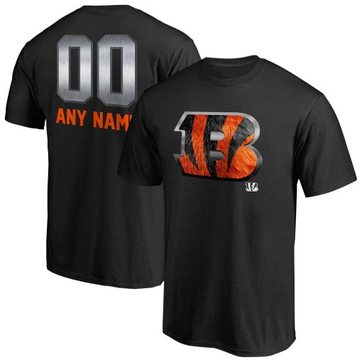 Cincinnati Bengals Personalized Midnight Mascot T-Shirt – Black