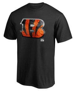 Alternative view of Cincinnati Bengals Personalized Midnight Mascot T-Shirt – Black