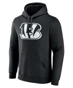 Alternative view of Cincinnati Bengals Personalized Name & Number Pullover Hoodie – Black