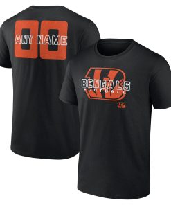 Cincinnati Bengals Stellar Personalized Name & Number T-Shirt – Black
