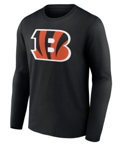 Alternative view of Cincinnati Bengals  Team Authentic Custom Long Sleeve T-Shirt – Black