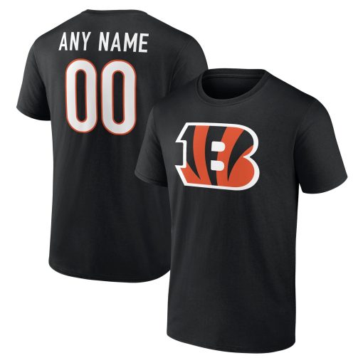 Cincinnati Bengals  Team Authentic Custom T-Shirt – Black