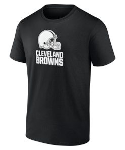 Alternative view of Cleveland Browns Personalized Name & Number Monochrome T-Shirt – Black