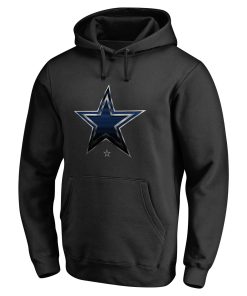 Alternative view of Dallas Cowboys Personalized Midnight Mascot Pullover Hoodie – Black