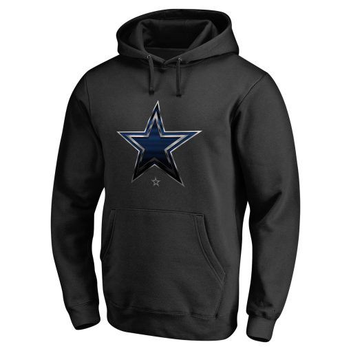 Dallas Cowboys Personalized Midnight Mascot Pullover Hoodie – Black - Image 2