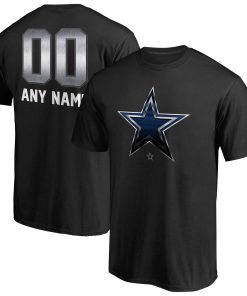 Dallas Cowboys Personalized Midnight Mascot T-Shirt – Black