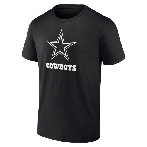 Dallas Cowboys Personalized Name & Number Monochrome T-Shirt – Black - Image 2