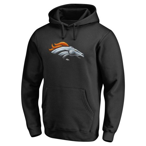 Denver Broncos Personalized Midnight Mascot Pullover Hoodie – Black - Image 2