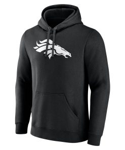 Alternative view of Denver Broncos Personalized Name & Number Pullover Hoodie – Black