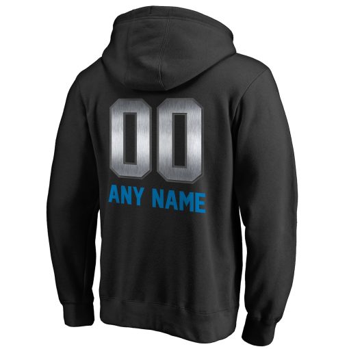 Detroit Lions Personalized Midnight Mascot Pullover Hoodie – Black - Image 3