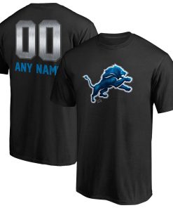 Detroit Lions Personalized Midnight Mascot T-Shirt – Black