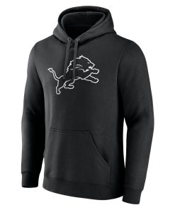 Alternative view of Detroit Lions Personalized Name & Number Pullover Hoodie – Black