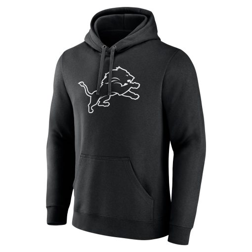 Detroit Lions Personalized Name & Number Pullover Hoodie – Black - Image 2