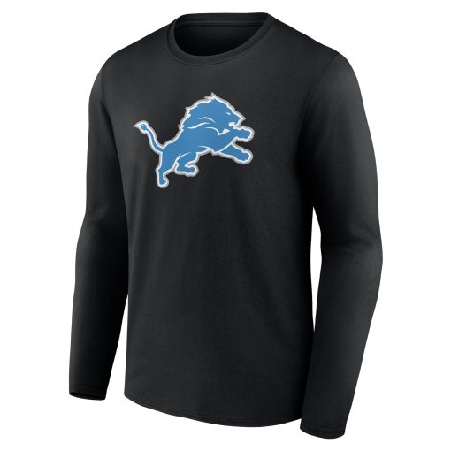 Detroit Lions  Team Authentic Custom Long Sleeve T-Shirt – Black - Image 2