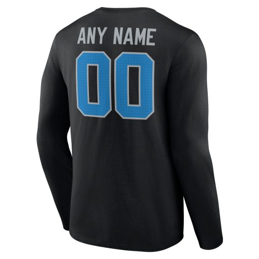 Detroit Lions  Team Authentic Custom Long Sleeve T-Shirt – Black - Image 3