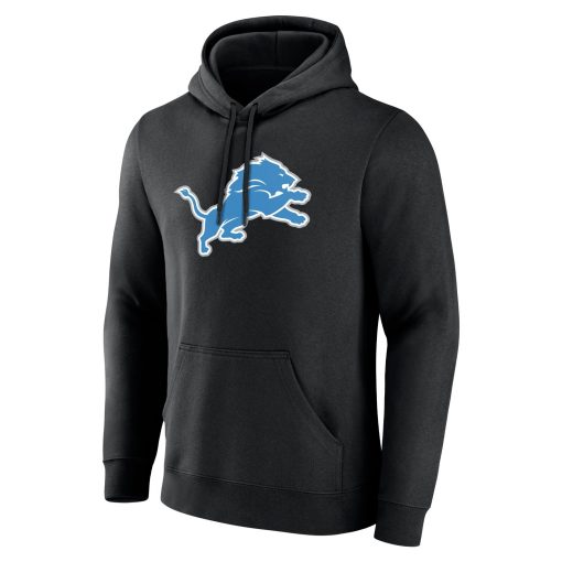 Detroit Lions  Team Authentic Custom Pullover Hoodie – Black - Image 2