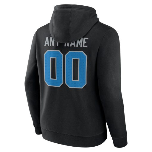 Detroit Lions  Team Authentic Custom Pullover Hoodie – Black - Image 3