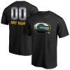 Green Bay Packers Personalized Midnight Mascot T-Shirt – Black