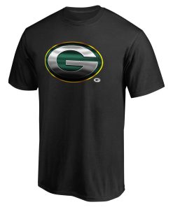 Alternative view of Green Bay Packers Personalized Midnight Mascot T-Shirt – Black