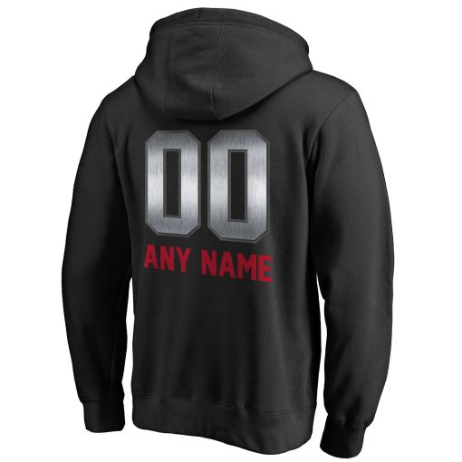Houston Texans Personalized Midnight Mascot Pullover Hoodie – Black - Image 3