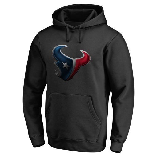 Houston Texans Personalized Midnight Mascot Pullover Hoodie – Black - Image 2
