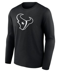 Alternative view of Houston Texans Personalized Name & Number Monochrome Long Sleeve T-Shirt – Black