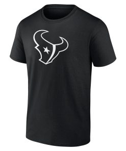 Alternative view of Houston Texans Personalized Name & Number Monochrome T-Shirt – Black