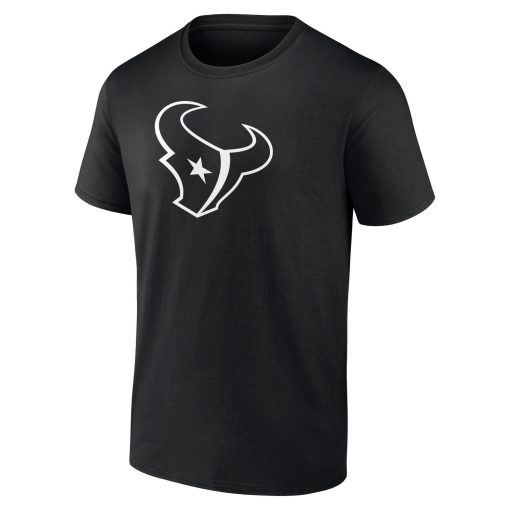 Houston Texans Personalized Name & Number Monochrome T-Shirt – Black - Image 2