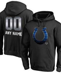 Indianapolis Colts Personalized Midnight Mascot Pullover Hoodie – Black