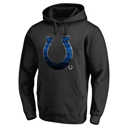 Indianapolis Colts Personalized Midnight Mascot Pullover Hoodie – Black - Image 2