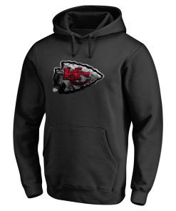 Alternative view of Kansas City Chiefs Personalized Midnight Mascot Pullover Hoodie – Black