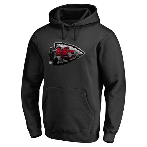 Kansas City Chiefs Personalized Midnight Mascot Pullover Hoodie – Black - Image 2