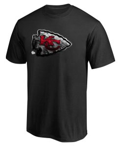 Alternative view of Kansas City Chiefs Personalized Midnight Mascot T-Shirt – Black