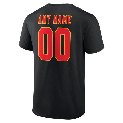 Kansas City Chiefs Team Authentic Logo Personalized Name & Number T-Shirt – Black - Image 3