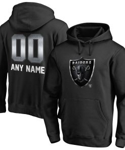 Las Vegas Raiders Personalized Midnight Mascot Pullover Hoodie – Black
