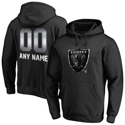 Las Vegas Raiders Personalized Midnight Mascot Pullover Hoodie – Black